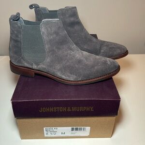Johnston & Murphy Chelsea boots, 8.5, gray